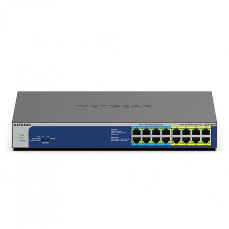 NETGEAR GS516UP Non-géré Gigabit Ethernet (10/100/1000) Connexion Ethernet, supportant l'alimentation via ce port (PoE