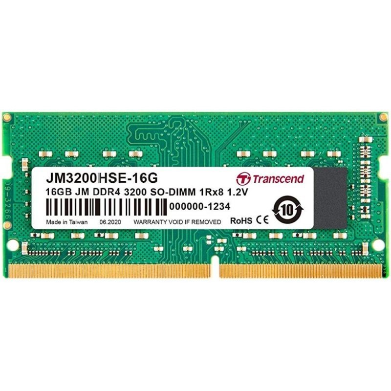 16GB JM DDR4 3200Mhz SO-DIMM 1Rx8 2Gx8