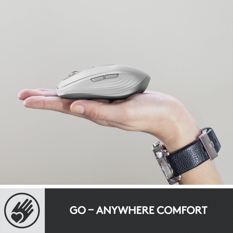 Logitech MX Anywhere 3 - Maus - Bluetooth, 2.4 GHz - rosé