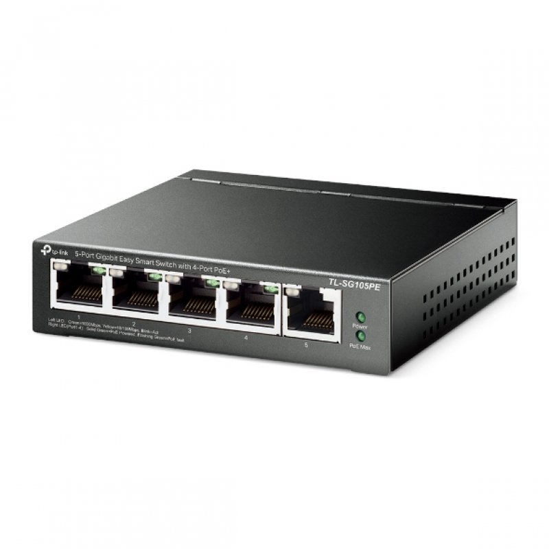 5-PRT GIGABIT EASY SMART SWITCH WITH 4-PORT POE+