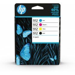 HP 912 Pack de 4 cartouches d'encre Noir/Cyan/Magenta/Jaune authentiques