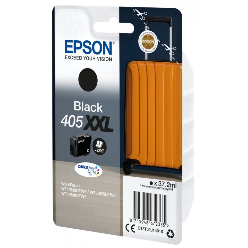 EPSON Singlepack Black 405XXL DURABrite