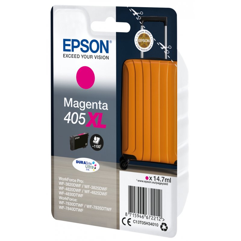Epson 405XL DURABrite Ultra Ink ink cartridge 1 pc(s) Original High (XL) Yield Magenta