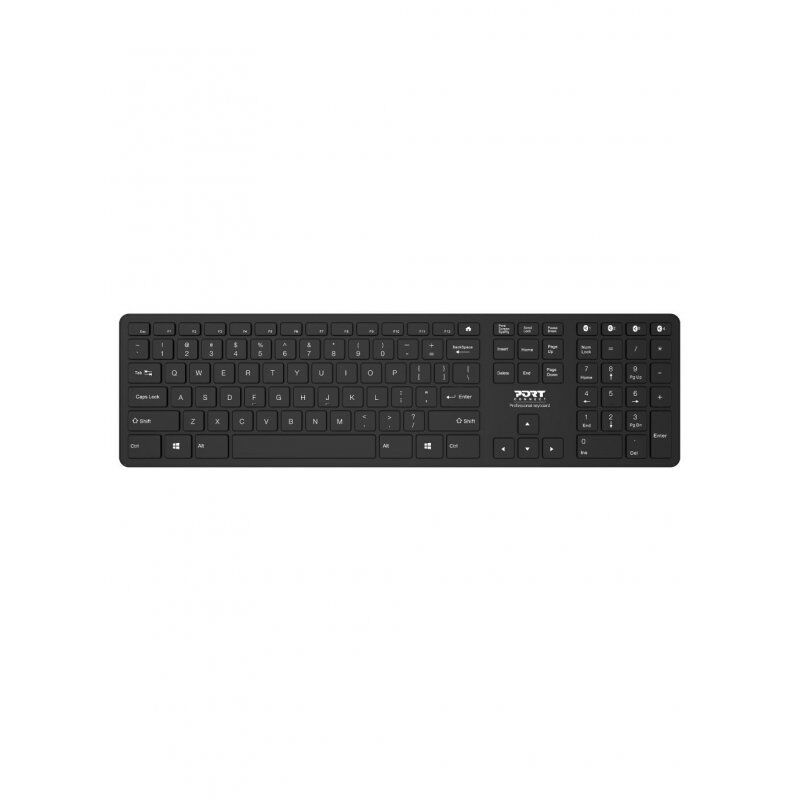 Port Designs 900903-UK clavier Bluetooth QWERTY Anglais britannique Noir