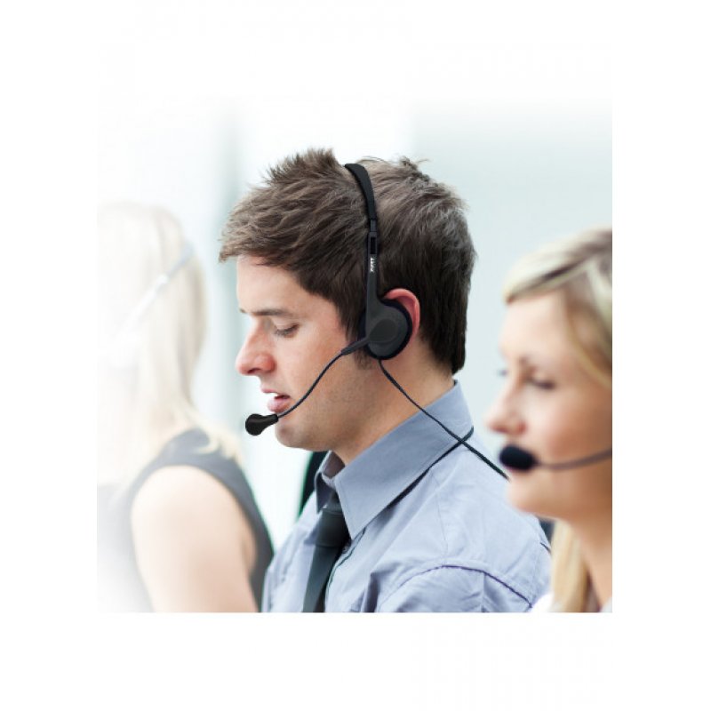 Port Designs 901603 headphones/headset Wired Head-band Office/Call center Black