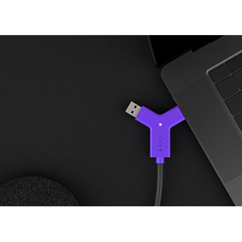 Logitech Swytch Émetteur et récepteur AV Noir, Violet