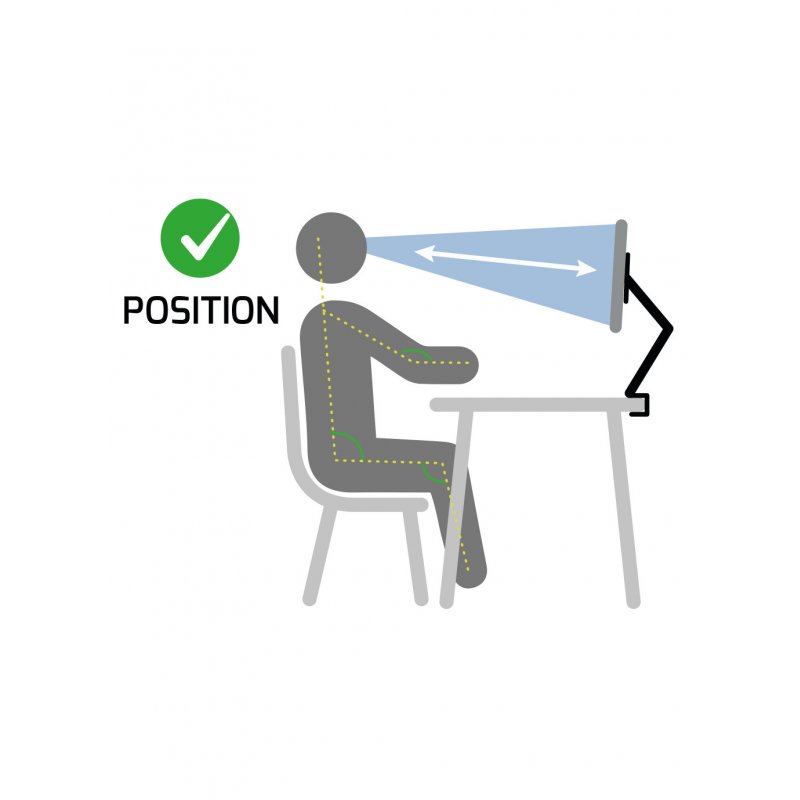 Port Designs 901105 support d'écran plat pour bureau 81,3 cm (32") Noir