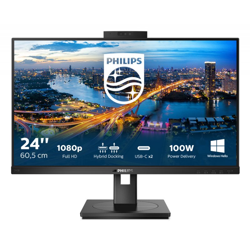 Philips compatible B1-Line Monitor 243B1JH/00 - 60.5 cm (23.8") - 1920 x 1080 Full HD