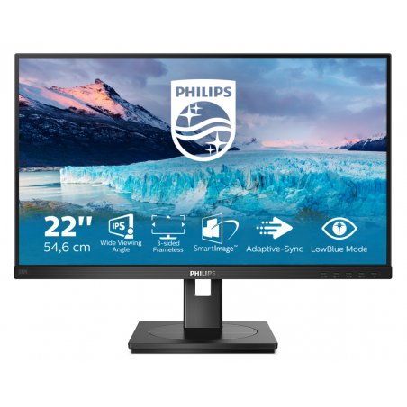Philips S Line 222S1AE/00 computer monitor 54.6 cm (21.5") 1920 x 1080 pixels Full HD LCD Black