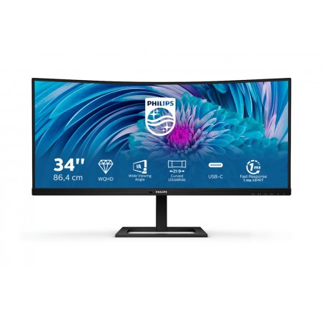 Philips compatible LED Curved-Display E-line 346E2CUAE - 86.36 cm (34") - 3440 x 1440 WQHD
