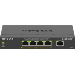 NETGEAR 5-Port Gigabit Ethernet High-Power PoE+ Plus Switch (GS305EPP) Géré L2/L3 Gigabit Ethernet (10/100/1000) Conne