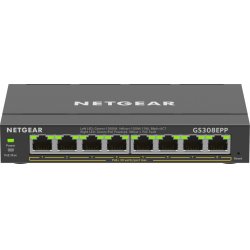 NETGEAR 8-Port Gigabit Ethernet High-Power PoE+ Plus Switch (GS308EPP) Géré L2/L3 Gigabit Ethernet (10/100/1000) Conne