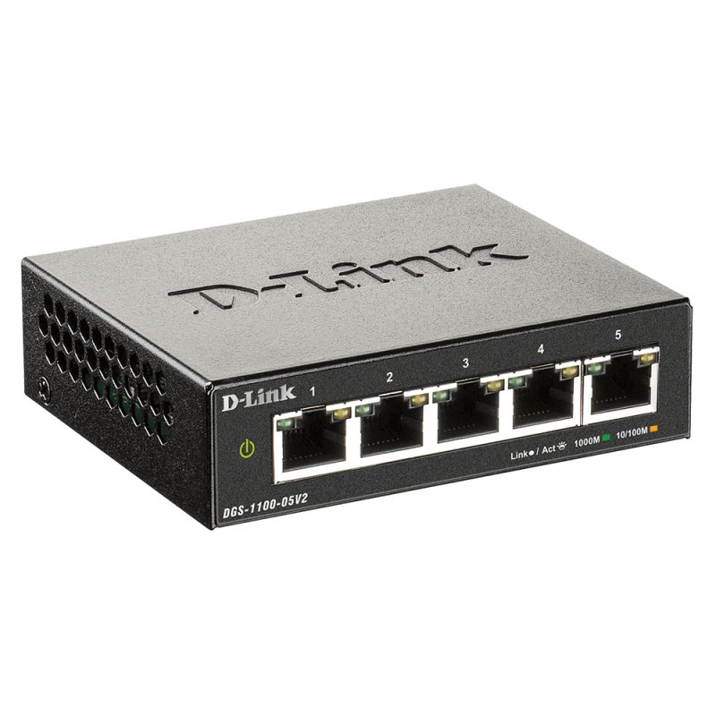 D-Link DGS-1100-05V2 network switch Managed L2 Gigabit Ethernet (10/100/1000) Black