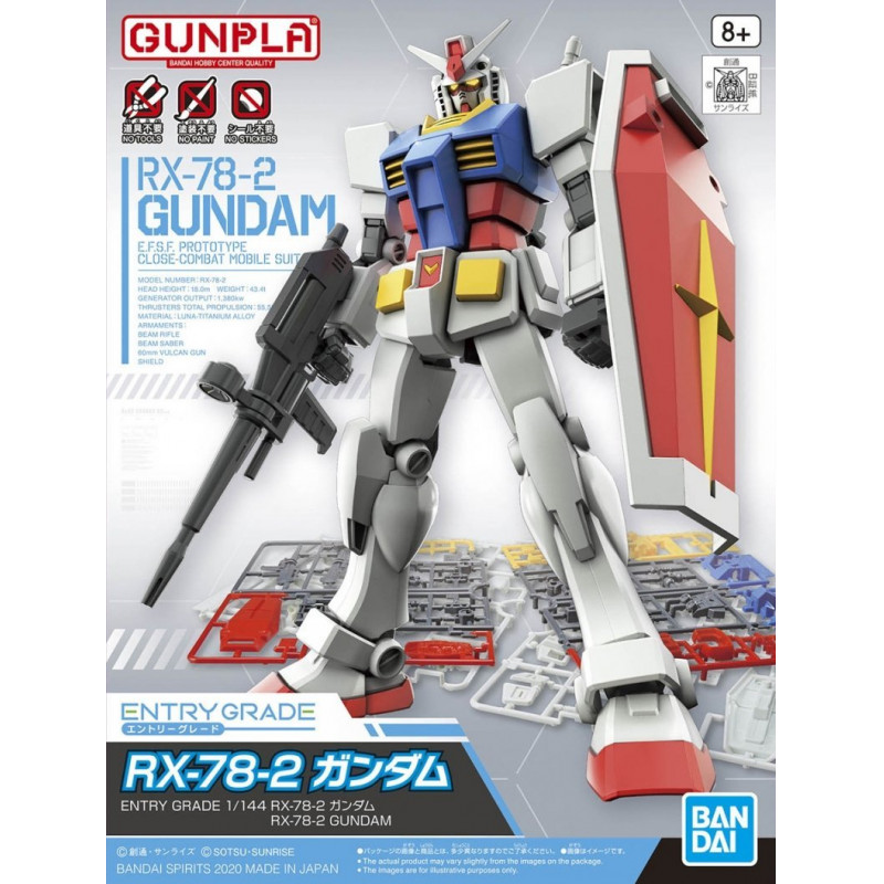 GUNDAM - EG 1/144 RX-78-2 Gundam - Model Kit 14cm