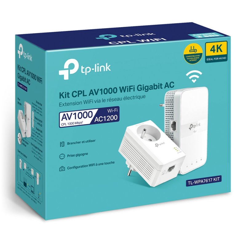 TP-Link TL-WPA7617 KIT 1200 Mbit/s Ethernet LAN Wi-Fi White 2 pc(s)