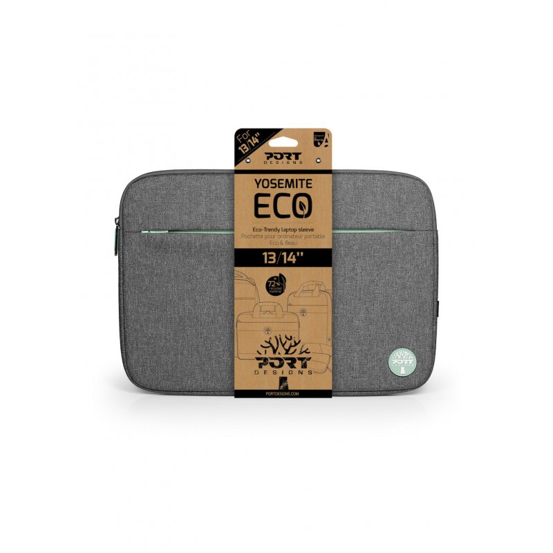 Port Designs YOSEMITE Eco sacoche d'ordinateurs portables 35,6 cm (14") Housse Gris