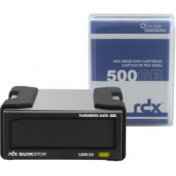 Overland-Tandberg Kit de lecteur RDX avec cassette de 500 Go, externe, noir, USB3+