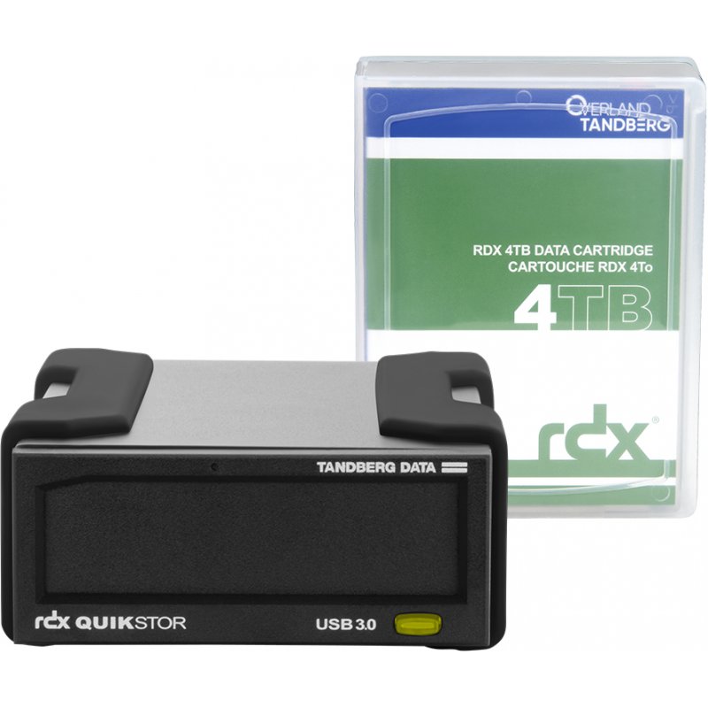 Overland-Tandberg Kit de lecteur RDX avec cassette de 4 To, externe, noir, USB3+