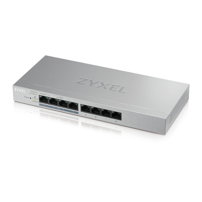 Zyxel GS1200-8HP v2 Géré Gigabit Ethernet (10/100/1000) Connexion Ethernet, supportant l'alimentation via ce port (PoE