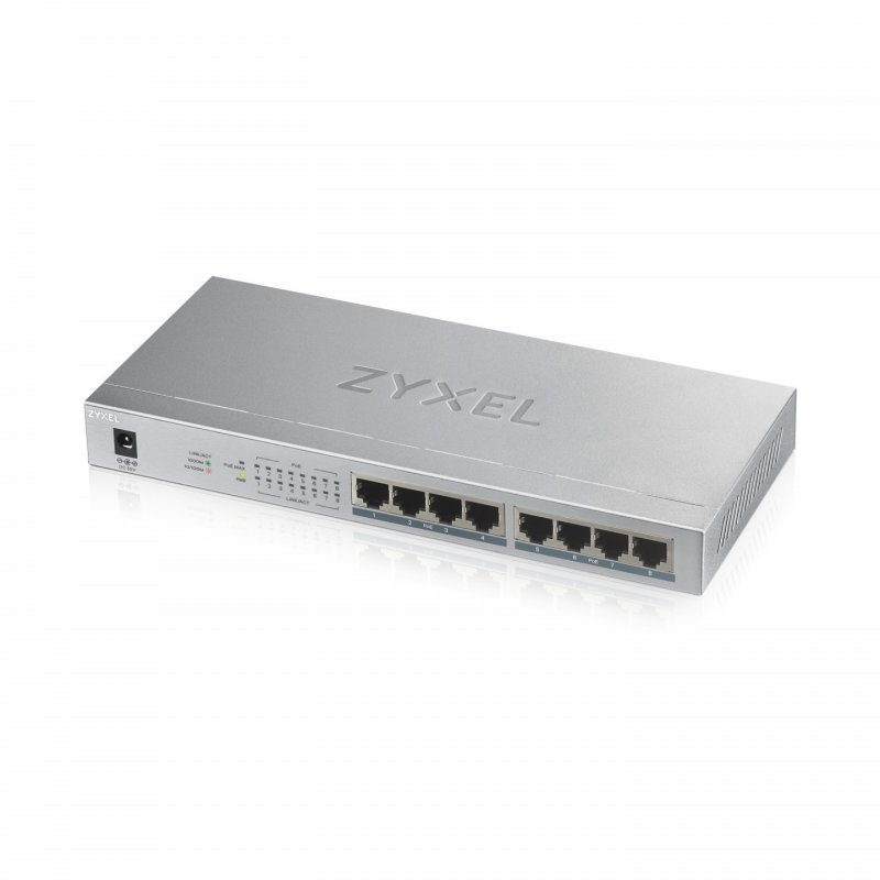Zyxel GS1008HP Non-géré Gigabit Ethernet (10/100/1000) Connexion Ethernet, supportant l'alimentation via ce port (PoE)