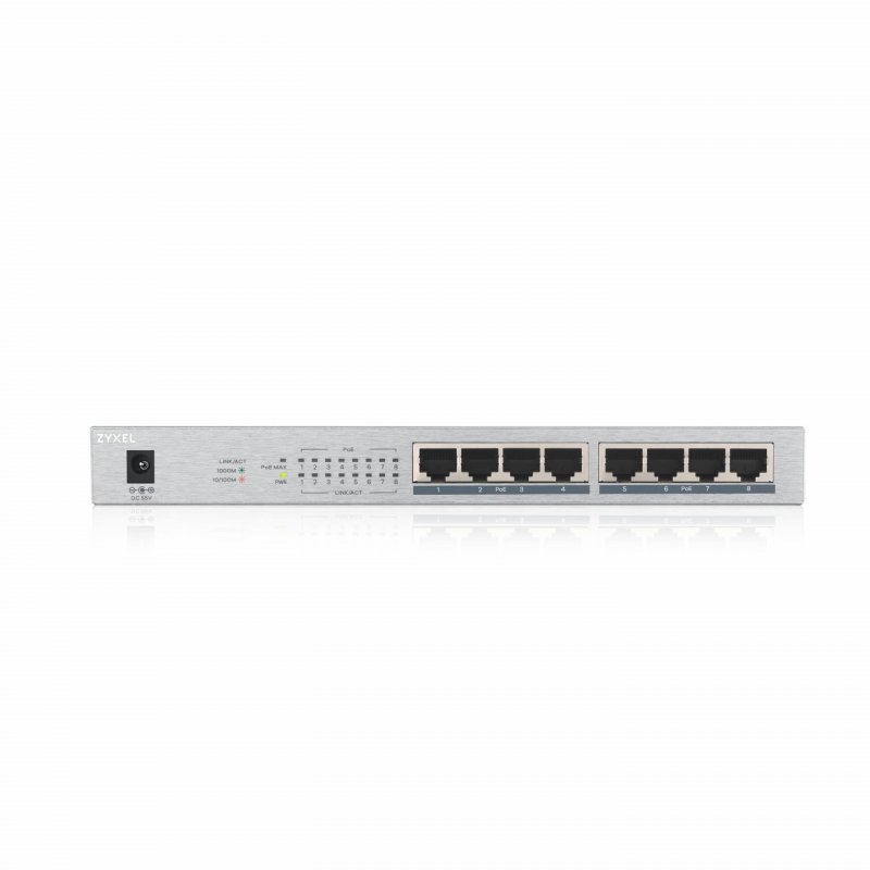 Zyxel GS1008HP Non-géré Gigabit Ethernet (10/100/1000) Connexion Ethernet, supportant l'alimentation via ce port (PoE)