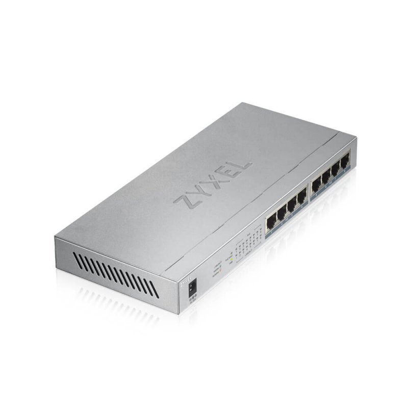 Zyxel GS1008HP Non-géré Gigabit Ethernet (10/100/1000) Connexion Ethernet, supportant l'alimentation via ce port (PoE)
