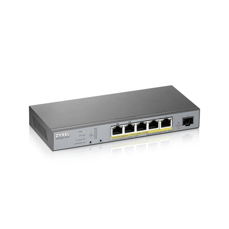 Zyxel GS1350-6HP-EU0101F commutateur réseau Géré L2 Gigabit Ethernet (10/100/1000) Connexion Ethernet, supportant l'a