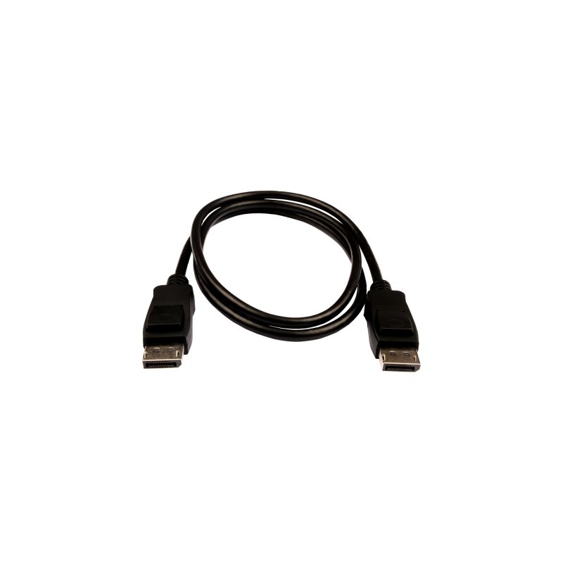 V7 Black Video Cable Pro DisplayPort Male to DisplayPort Male 1m 3.3ft