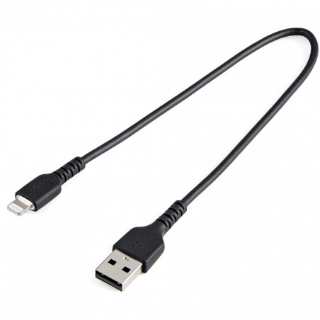 StarTech.com Câble USB-A vers Lightning Noir Robuste 30cm - Câble de Charge/Synchronisation de Type A vers Lightning e
