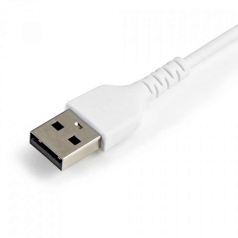 StarTech.com 12inch (30cm) Durable White USB-A to Lightning Cable - Heavy Duty Rugged Aramid Fiber USB Type A to Lightni