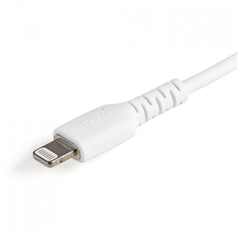 StarTech.com 12inch (30cm) Durable White USB-A to Lightning Cable - Heavy Duty Rugged Aramid Fiber USB Type A to Lightni