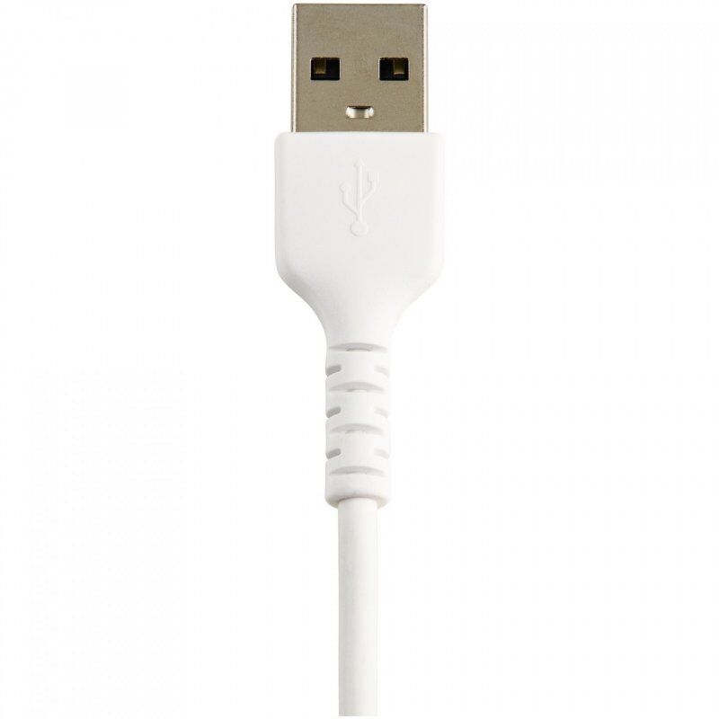 StarTech.com 12inch (30cm) Durable White USB-A to Lightning Cable - Heavy Duty Rugged Aramid Fiber USB Type A to Lightni