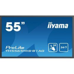 iiyama ProLite TH5565MIS-B1AG Digital signage flat panel 139.7 cm (55") LED 400 cd/m² Full HD Black Touchscreen 24/7