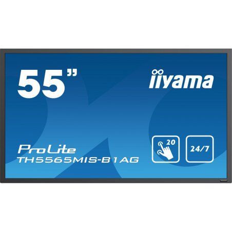iiyama ProLite TH5565MIS-B1AG Panneau plat de signalisation numérique 139,7 cm (55") LED 400 cd/m² Full HD Noir Écran
