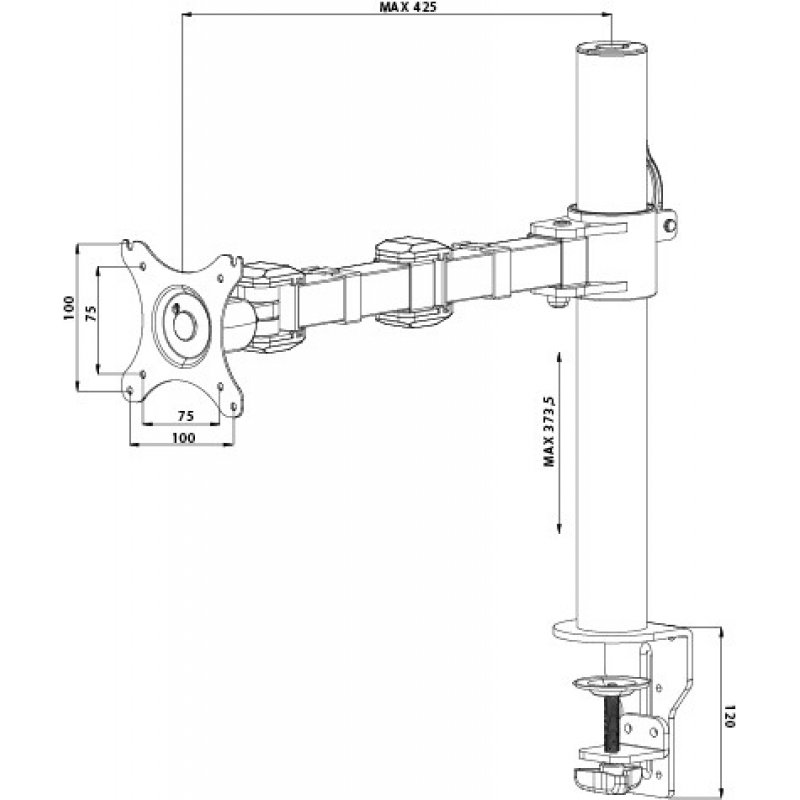 Iiyama compatible DS1001C-B1 - Tischhalterung (einstellbarer Arm)
