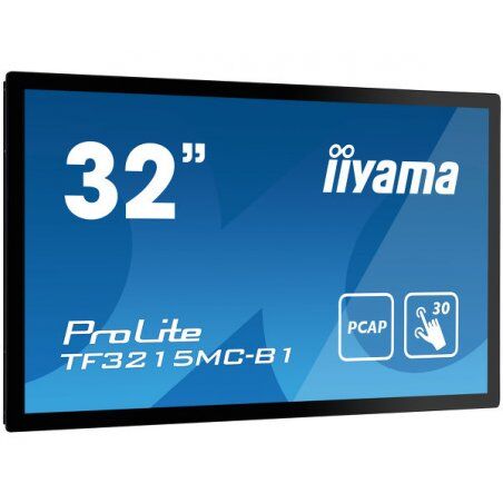 iiyama ProLite TF3215MC-B1 computer monitor 81.3 cm (32") 1920 x 1080 pixels Full HD LED Touchscreen Kiosk Black