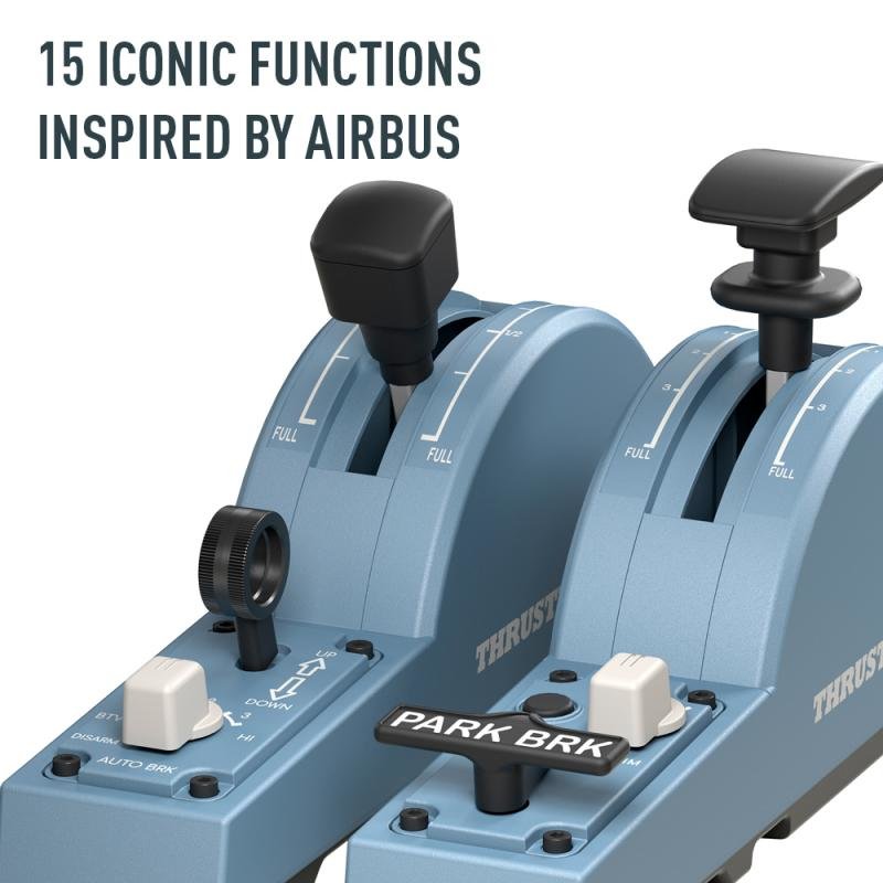 Thrustmaster TCA Quadrant Add-On Airbus Edition Noir, Bleu simulation de vol PC
