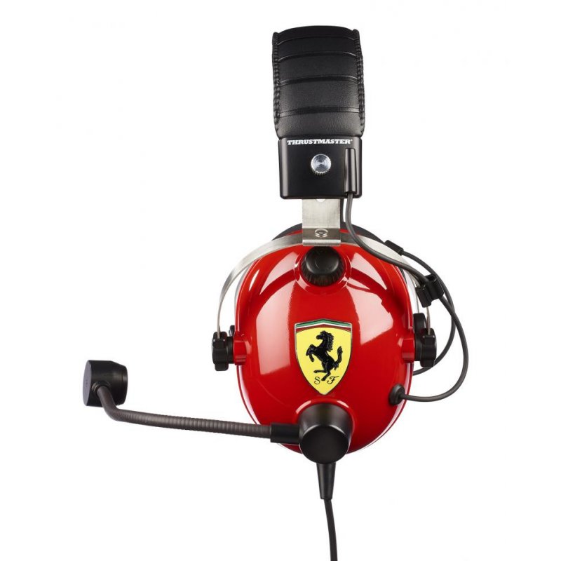 Thrustmaster T.Racing Casque Avec fil Arceau Jouer Noir, Rouge, Acier inoxydable, Jaune