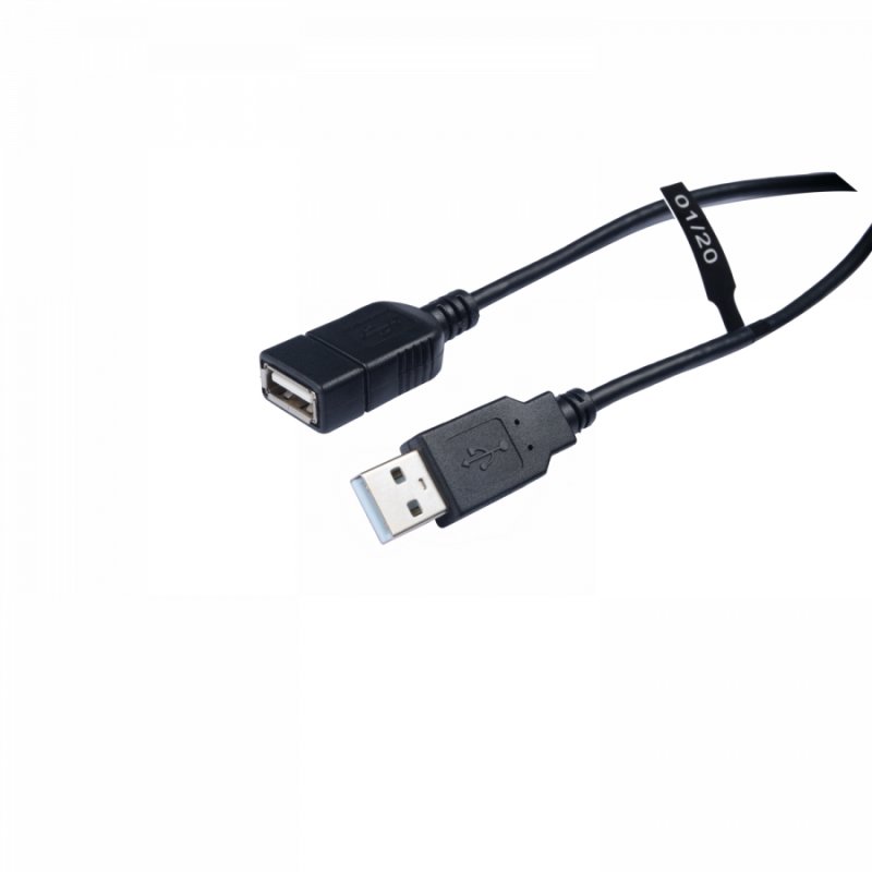 V7 Black USB Extension Cable USB 2.0 A Female to USB 2.0 A Male 1.8m 6ft