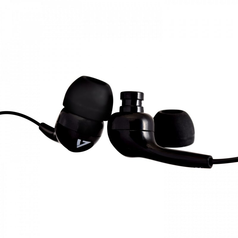 V7 Écouteurs stéréo, légers, isolation acoustique intra-auriculaire, 3,5 mm, noir