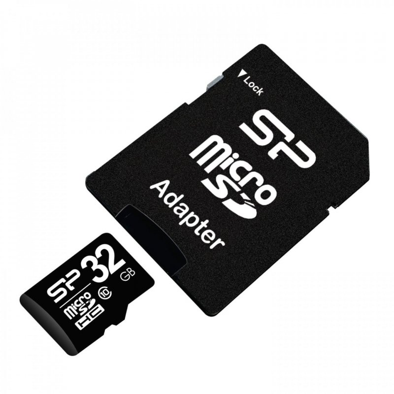 Carte mémoire Micro SD Silicon Power compatible 32Go Class 10 avec adaptateur