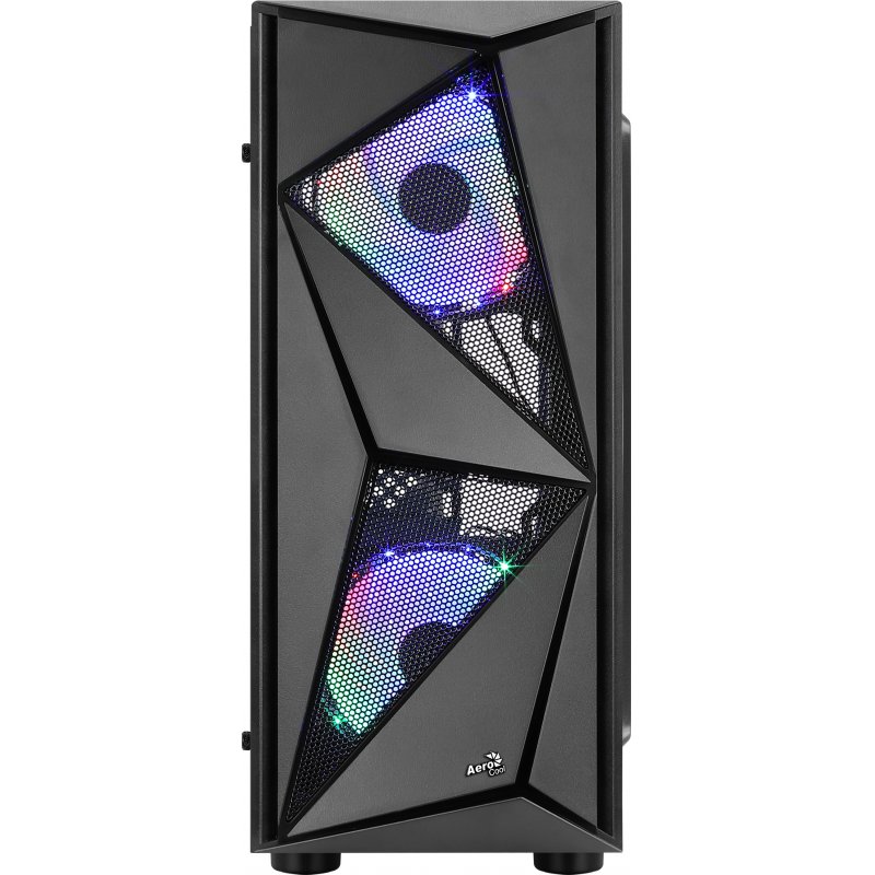 Boitier Moyen Tour ATX AeroCool compatible Glider Cosmo-A RGB avec panneau vitré (Noir)