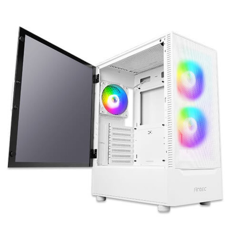 Boitier Moyen Tour ATX Antec NX410 RGB avec panneau vitré (Blanc)