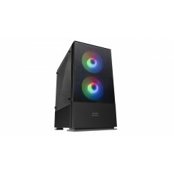 Boitier Mini Tour Micro ATX Mars Gaming compatible MCZ RGB avec panneau vitré (Noir)