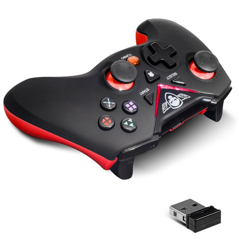 Manette de jeu sans fil Spirit of Gamer compatible XGP Xtrem pour PS3 (Noir/Rouge)