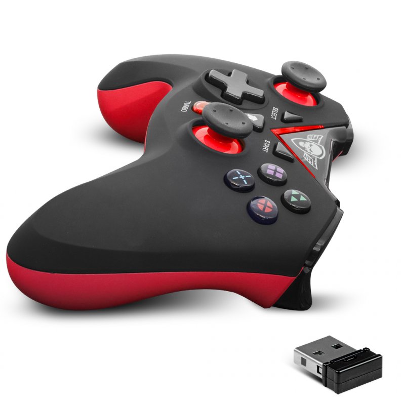 Manette de jeu sans fil Spirit of Gamer compatible XGP Xtrem pour PS3 (Noir/Rouge)