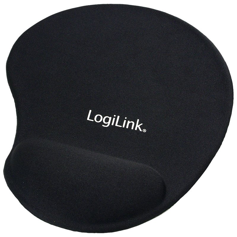 LogiLink compatible Repose-poignet à gel avec tapis de souris, noir