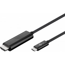 Goobay 77528 câble vidéo et adaptateur 1,8 m USB Type-C HDMI Noir