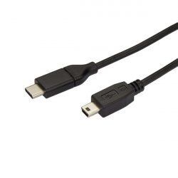 Cable USB 2.0 Startech USB Type C vers Mini USB B 2m (Noir)