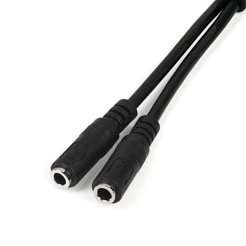 StarTech.com Headset adapter for headsets with separate headphone / microphone plugs - 3.5mm 4 position to 2x 3 position